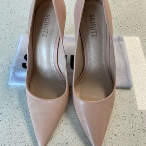 SCHUTZ Lou Pump, Light Pink Leather Size 8